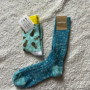 NWT Set of 2 Blue Crew Socks